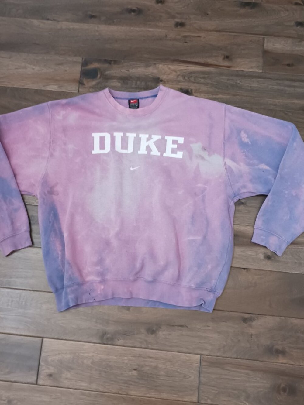 90s Nike Duke mini center swoosh bleach Tie dyed